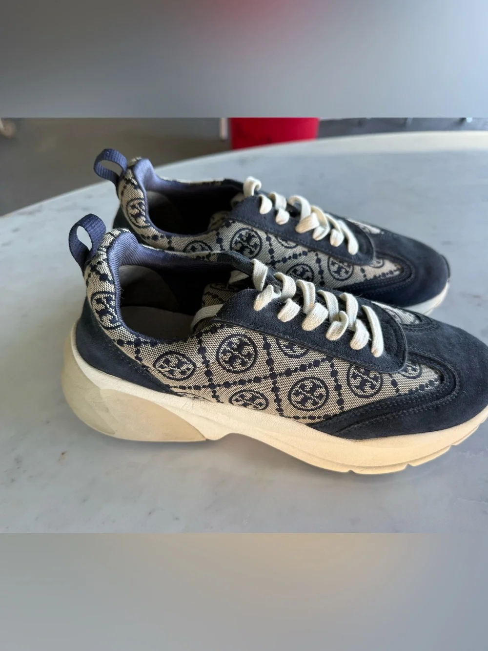 Tory Burch Good Luck Trainers Sneaker T Monogram- 10